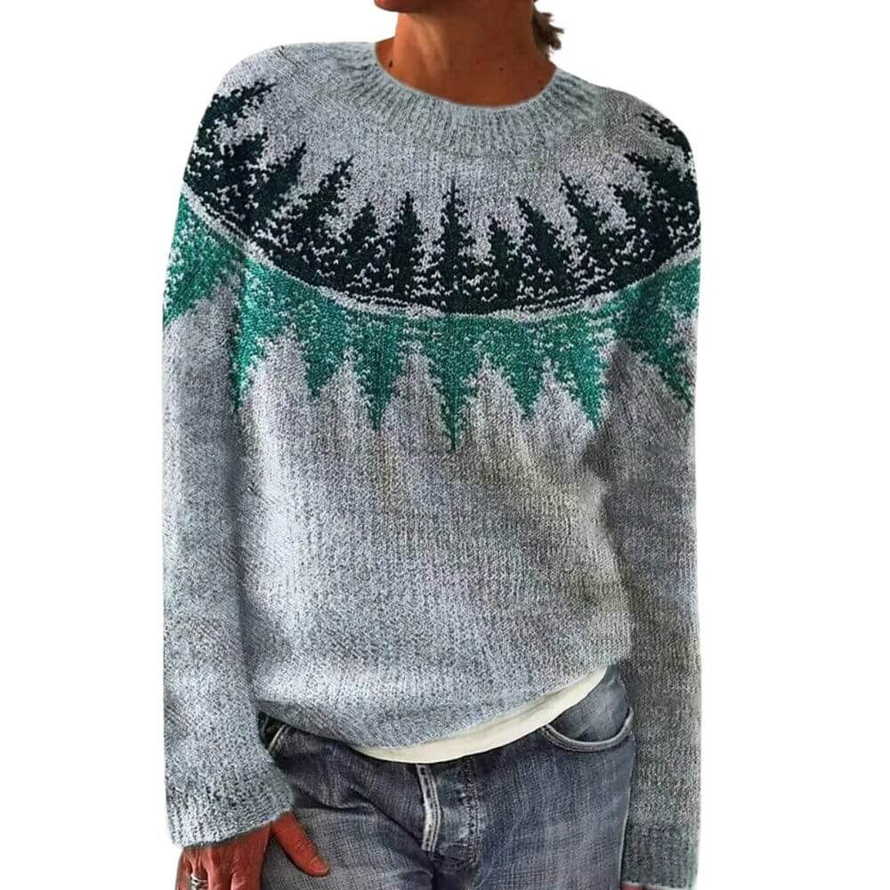 Aurelie Norwegerpullover in Blaugrün – Wärmend & stylisch für den Winter