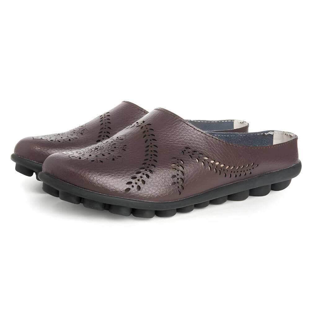 Braune FlexWander Slipper – orthopädisch & alltagstauglich