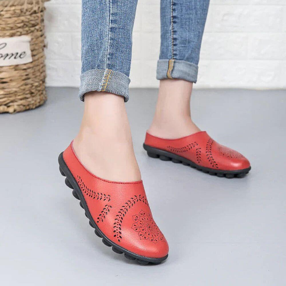FlexWander Slipper in Rot – Komfort und Stil in einem