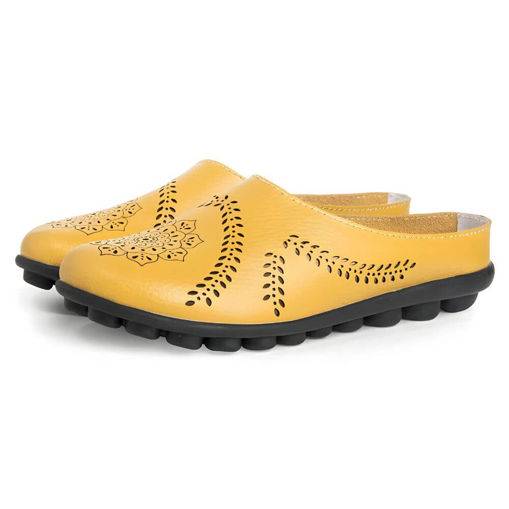 Sonnengelbe Damen-Slipper FlexWander mit orthopädischer Technologie