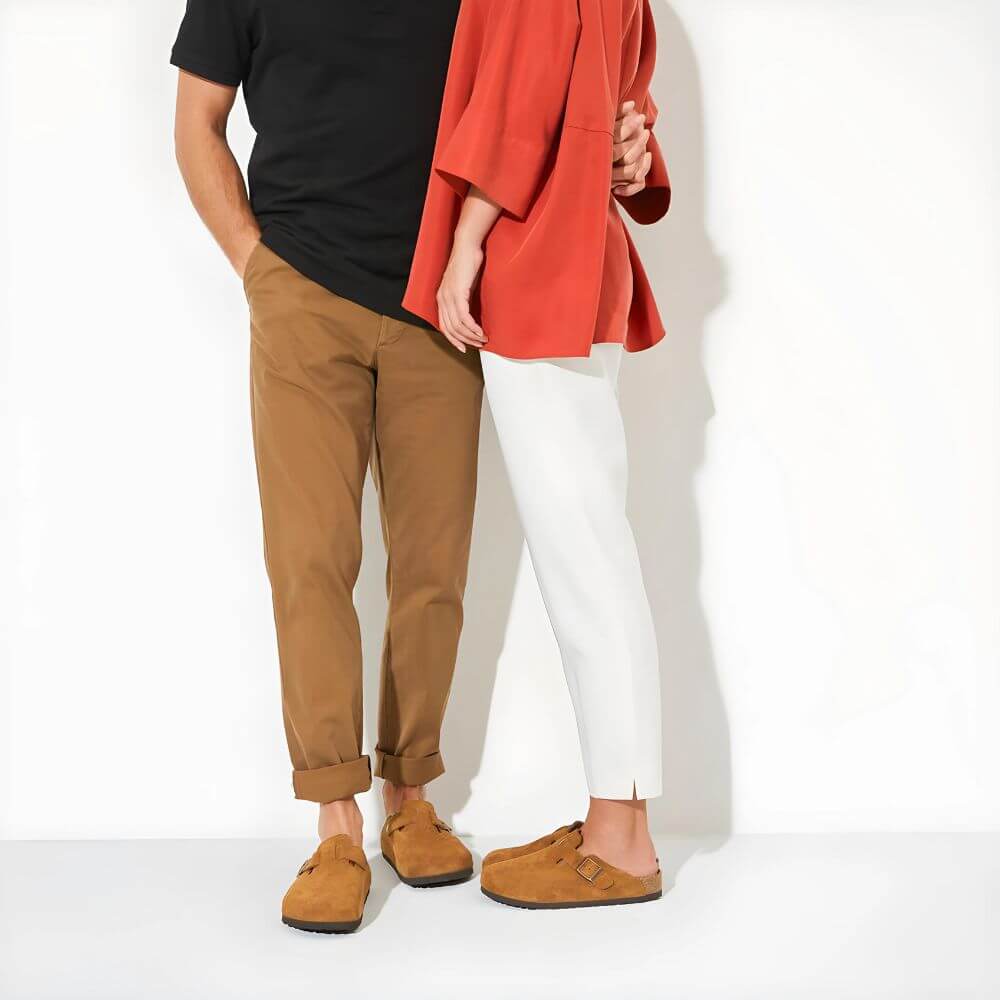Unisex Clogs mit Riemen – Offen & rutschfest, Beige