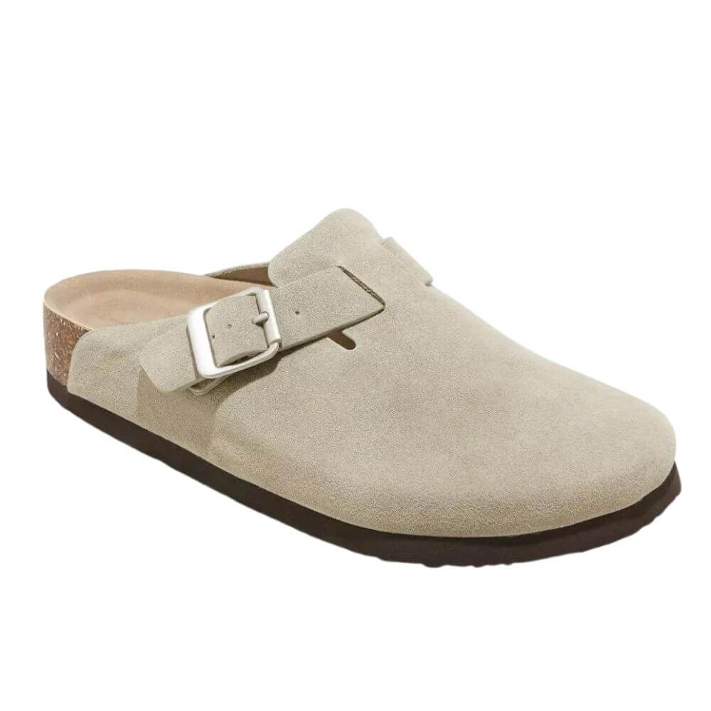 Unisex Clogs mit Riemen – Offen & rutschfest, Beige