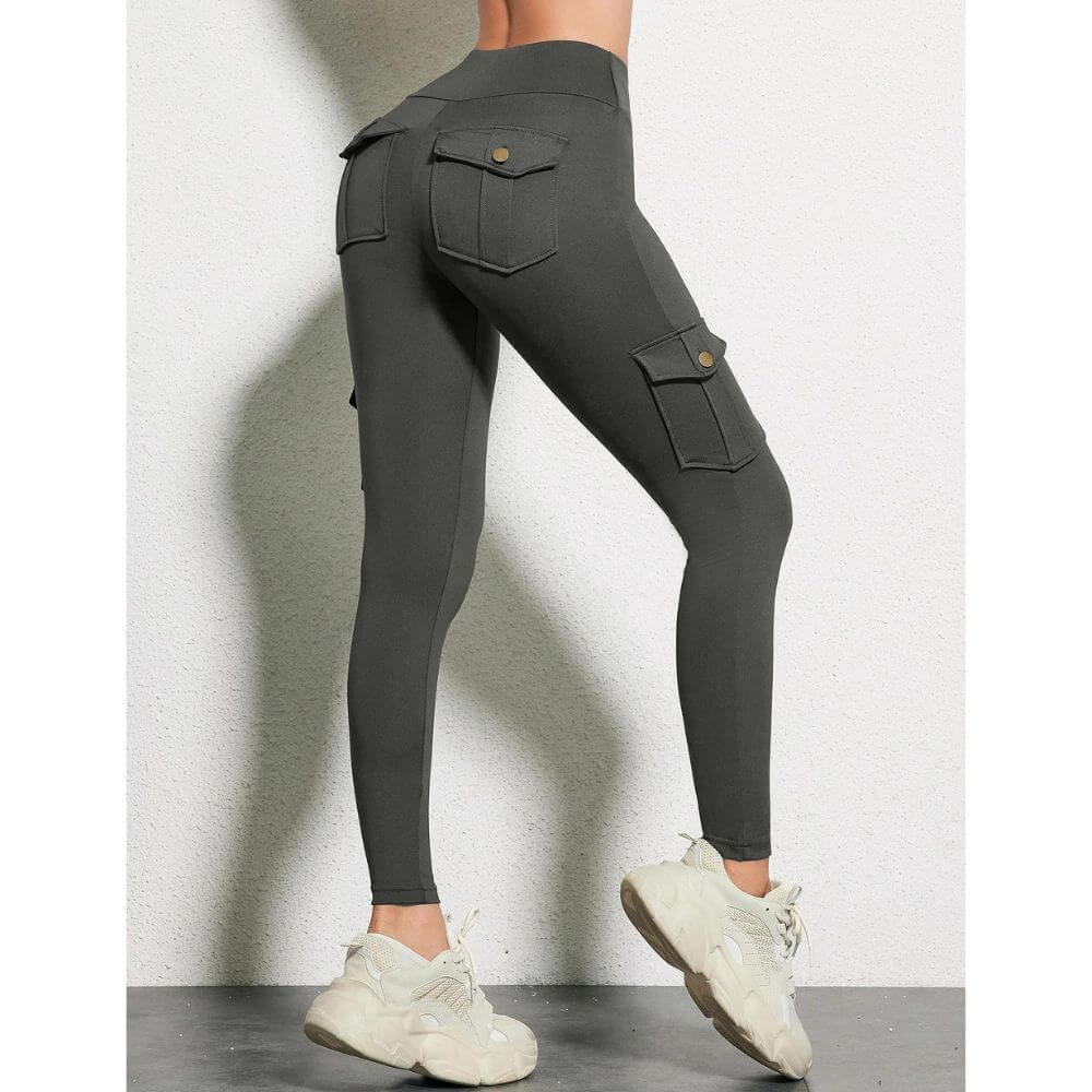 Karin High-Waist-Leggings Grau – Sorgt für eine feminine, schmeichelnde Form.