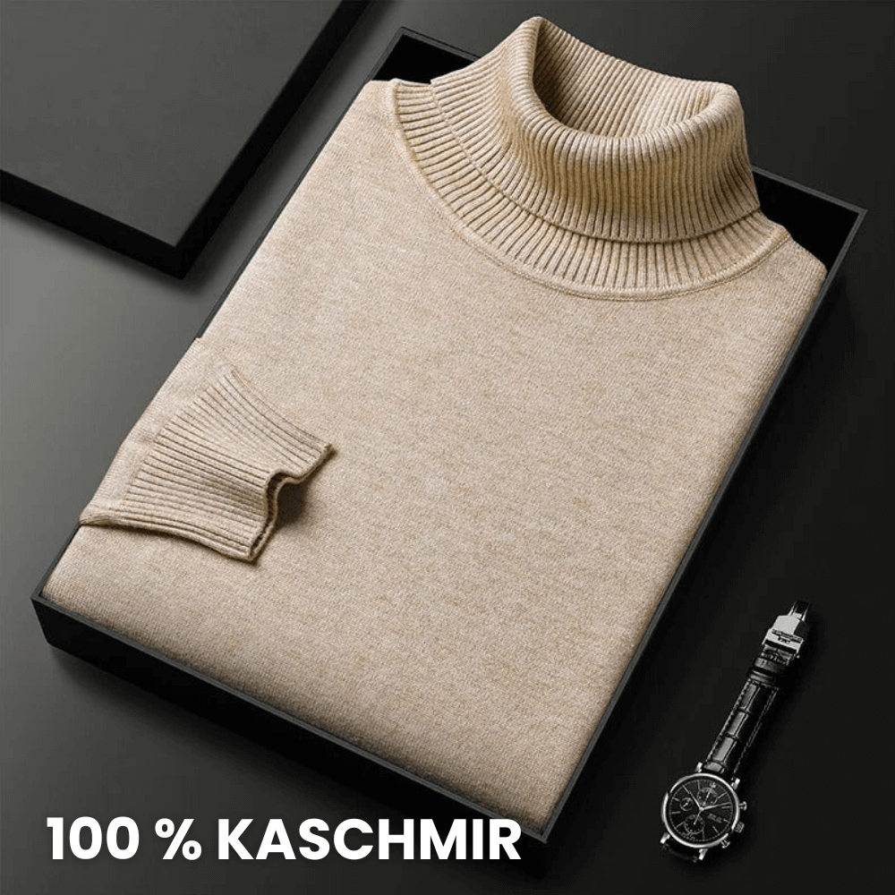 Niels Kaschmir Pullover Herren in Beige – Weicher Luxus für den Winter.