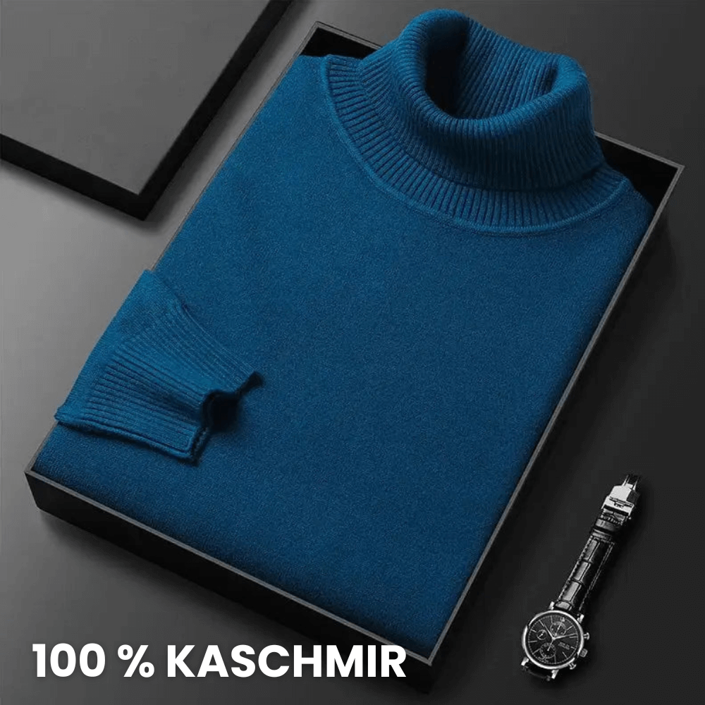 Niels Kaschmir Pullover Herren in Blau – Edler Komfort für den Winter.