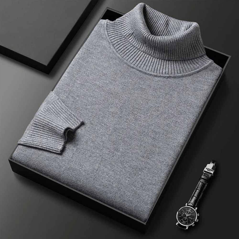 Niels Pullover Grau – Der perfekte Begleiter für den Winter aus feinstem Kaschmir.