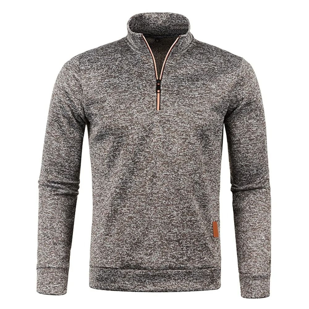 Modischer Herrenpullover mit Zip-Kragen – vielseitig kombinierbar