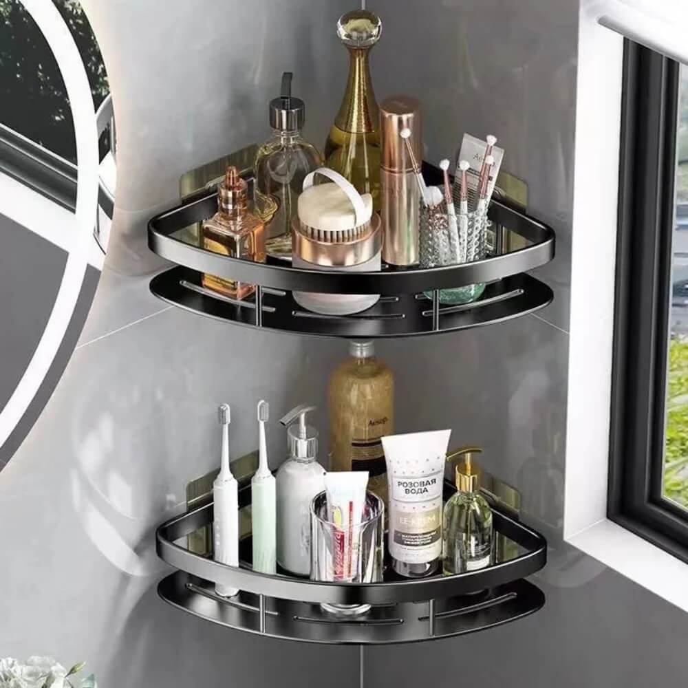 Aluminium-Badezimmerregal Ecke – Platzsparend & Modern