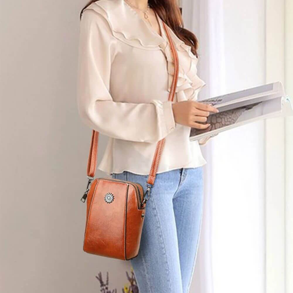 ApfelTasche - Crossbody Tasche Damen Vintage Look Elegant