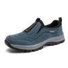 Blaue Herren-Wanderschuhe mit wasserabweisendem Material – Robust und komfortabel für Trekking.