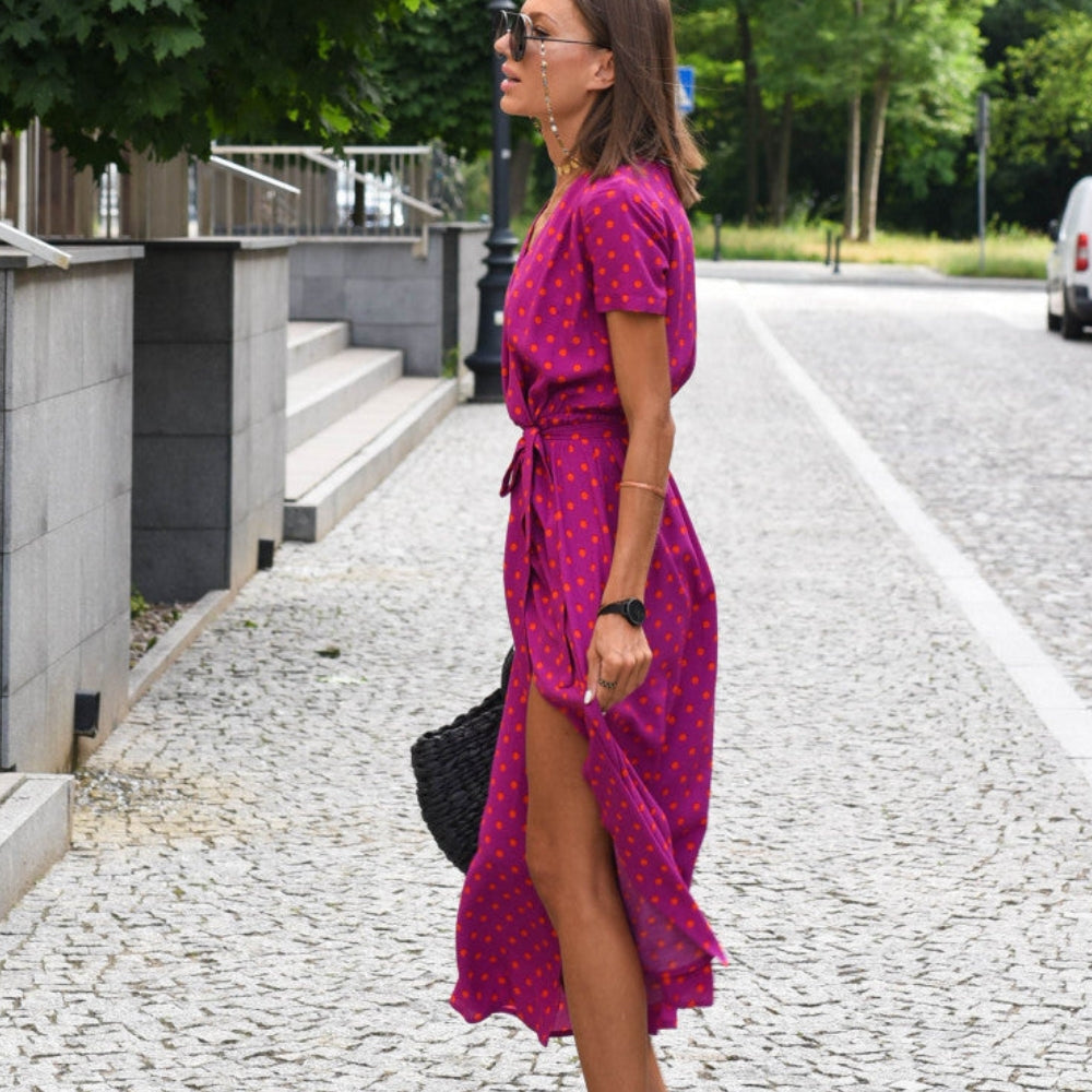 Sommerkleid mit Blumenmuster – Elegant & Lässig für Alltag & Urlaub