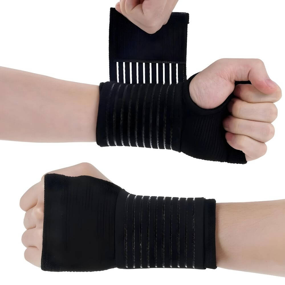 Motorrad-Kompressionsbandage GripStark in Schwarz – Schutz vor Schmerzen und Überlastung
