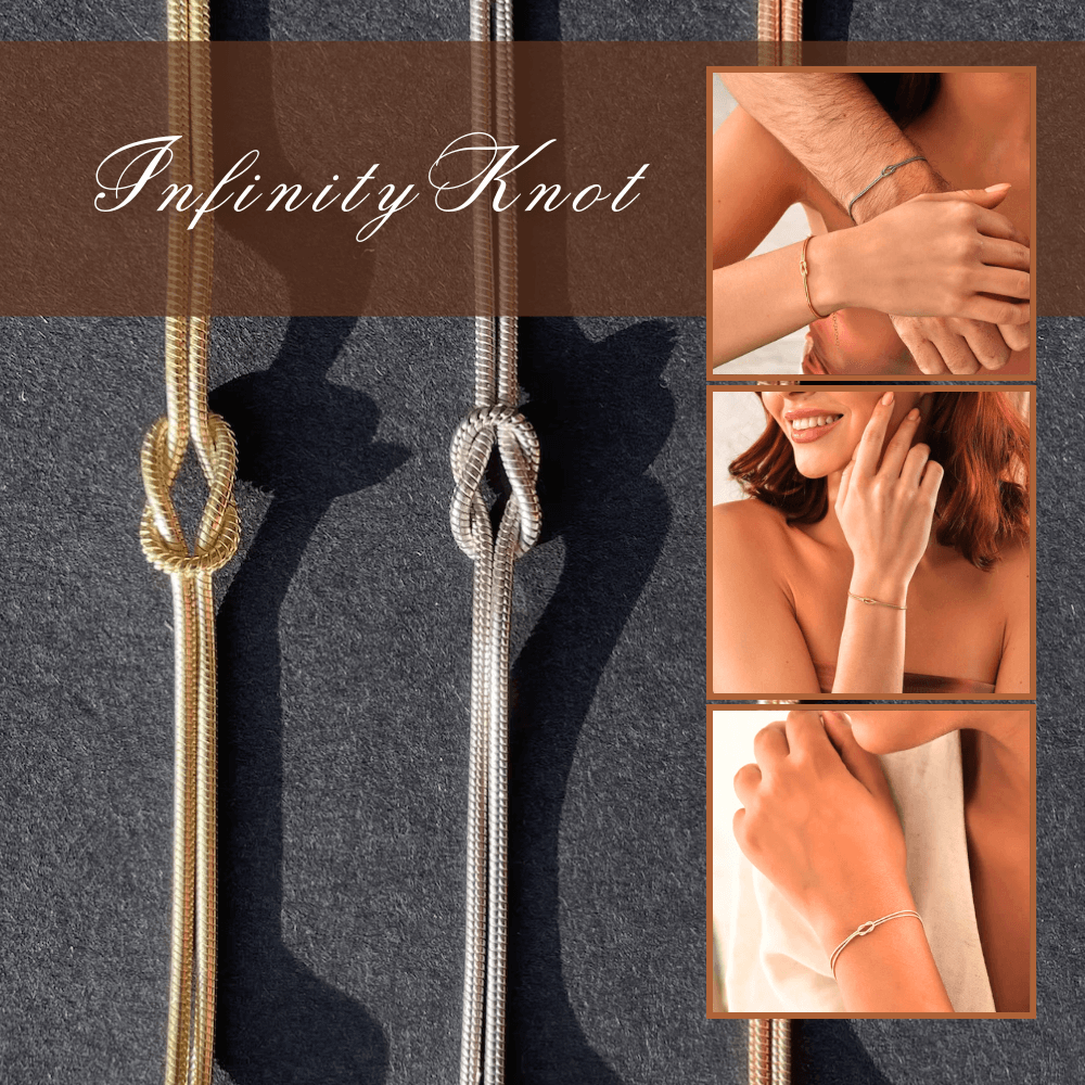 Infinity-Knoten-Armbänder für Paare – Elegantes Accessoire für Freundschaft und Liebe in Gold und Silber.