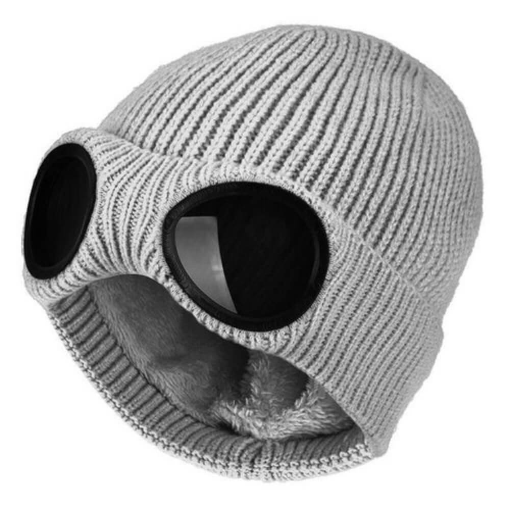 Beanie mit Brilleneinsatz Unisex Rot Strick
