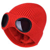 Beanie mit Brilleneinsatz Unisex Rot Strick
