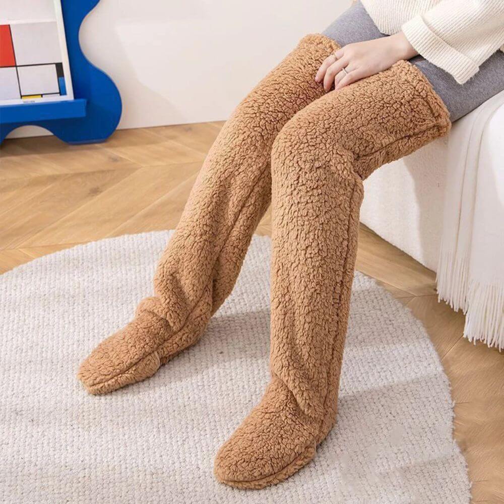 Damen Overknee Kuschelsocken | Flauschig & warm für Winter
