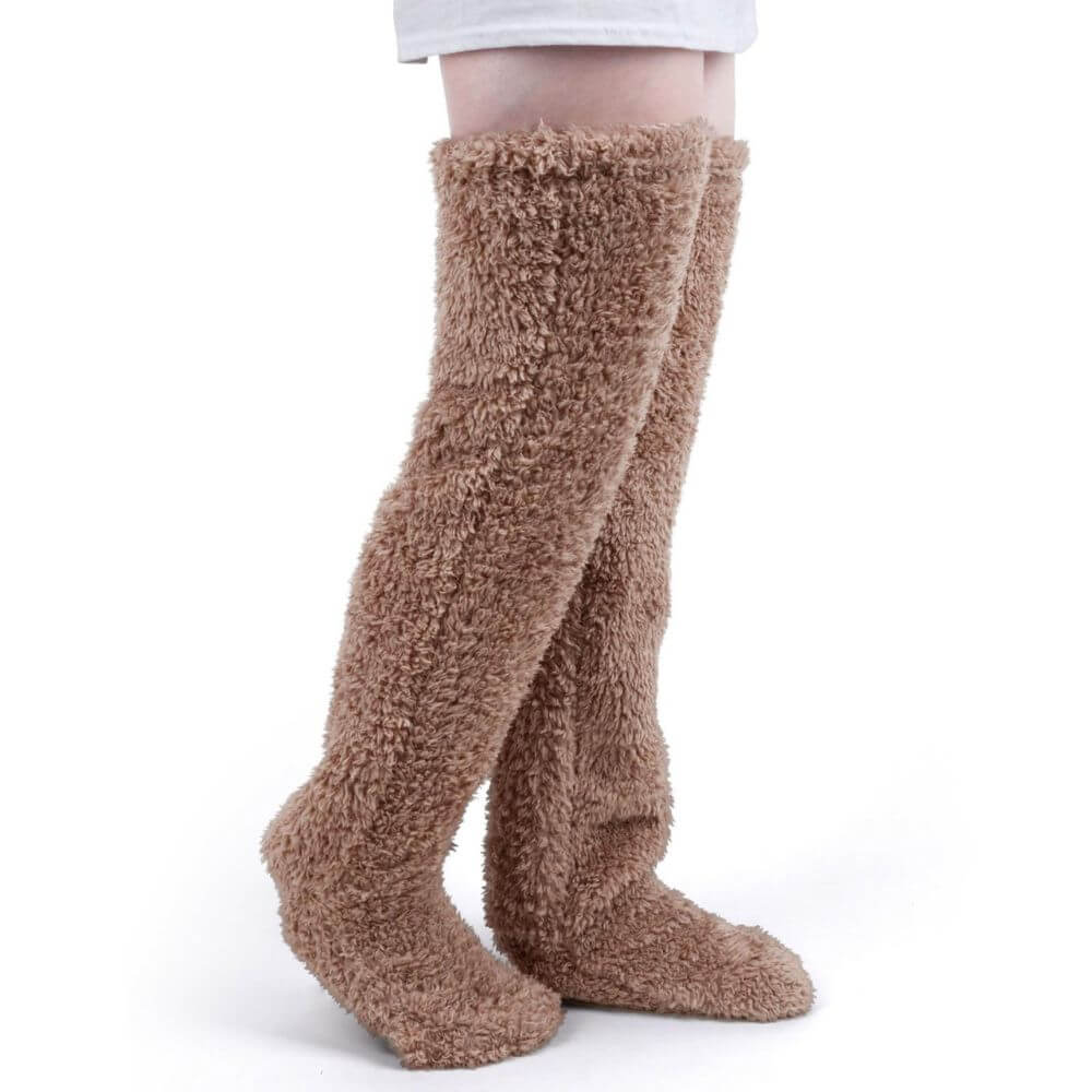 Damen Overknee Kuschelsocken | Flauschig & warm für Winter