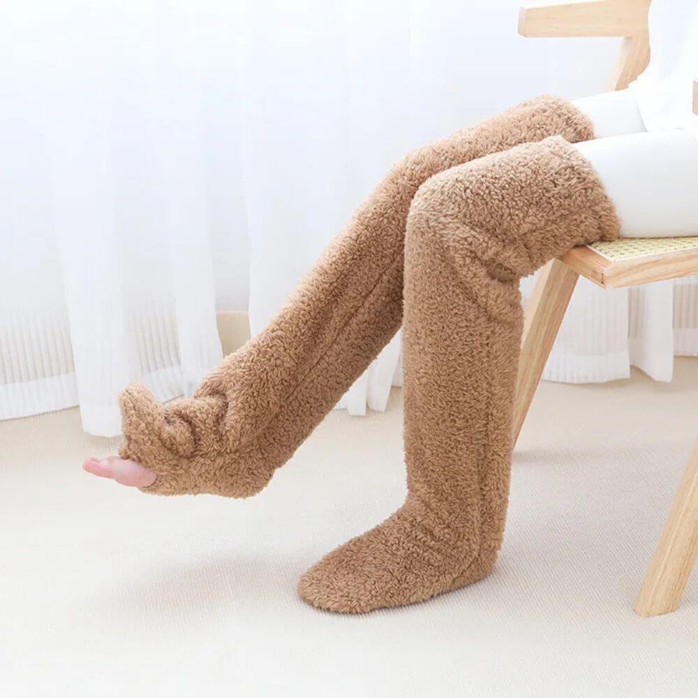 Damen Overknee Kuschelsocken | Flauschig & warm für Winter