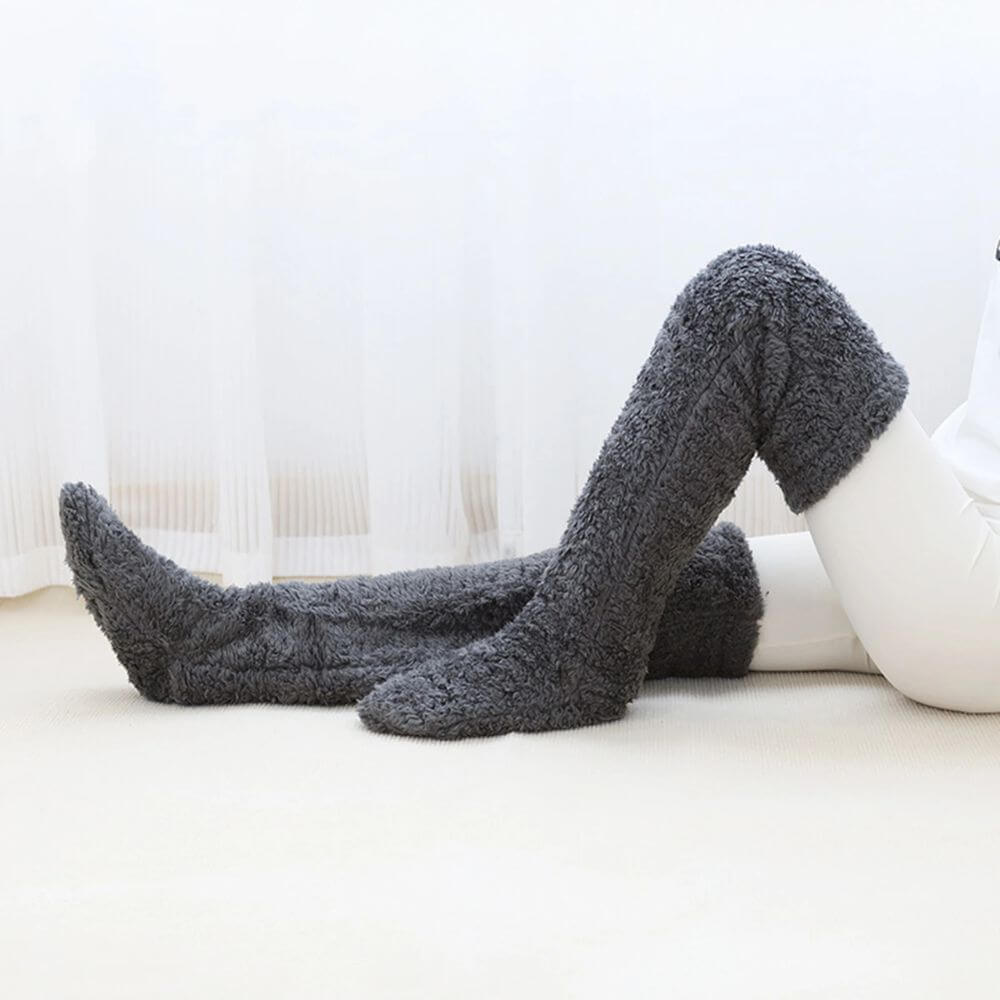 Damen Overknee Kuschelsocken | Flauschig & warm für Winter