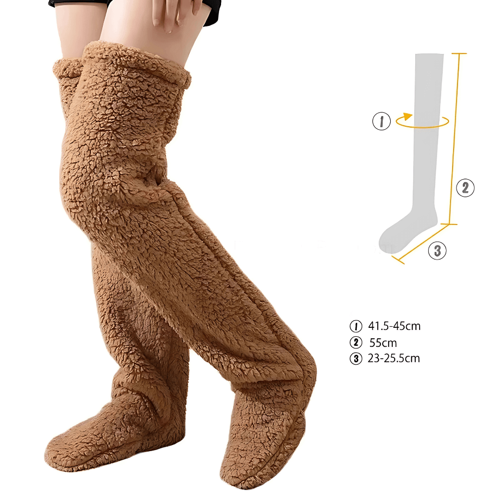 Damen Overknee Kuschelsocken | Flauschig & warm für Winter