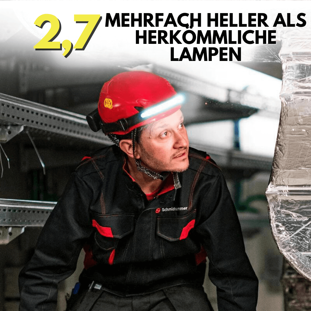 LumiWerk Stirnlampe mit leistungsstarker LED-Technologie bei nächtlichen Reparaturarbeiten