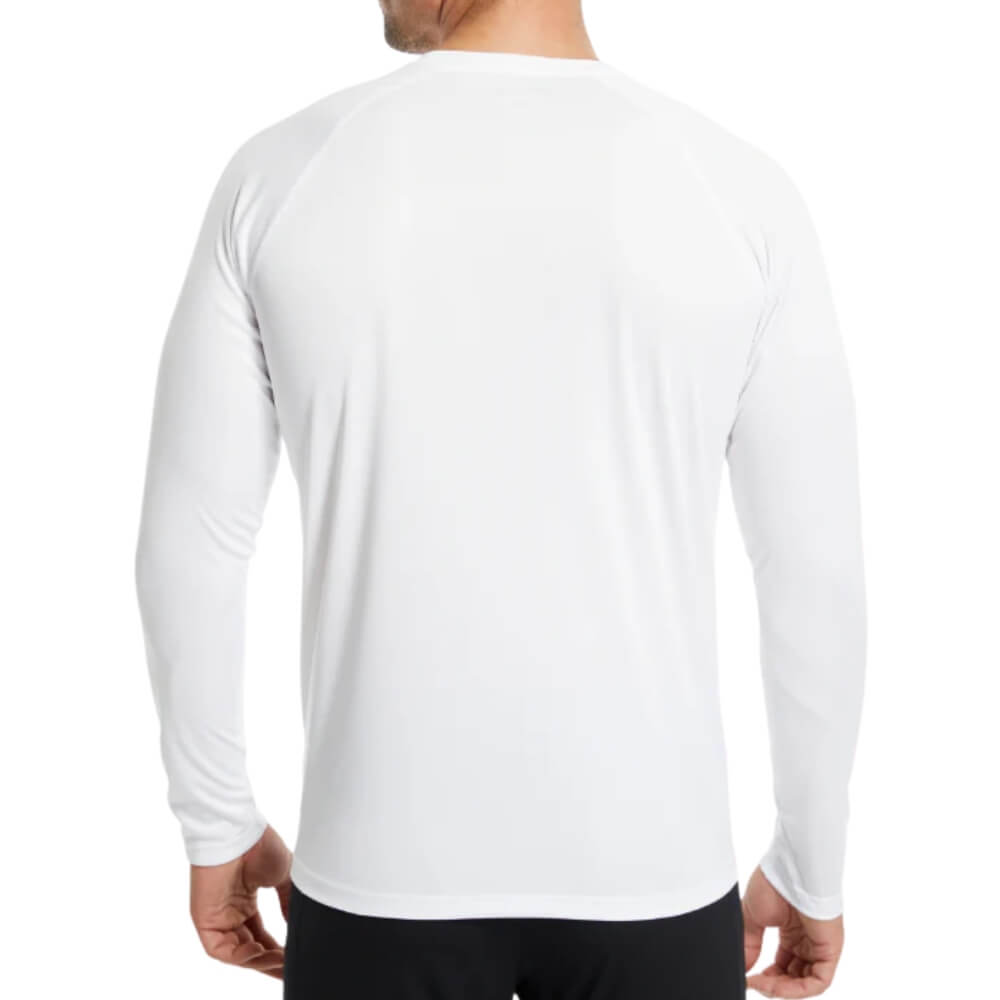 Langarmshirt Herren V-Ausschnitt Slim Fit Schwarz Langarm