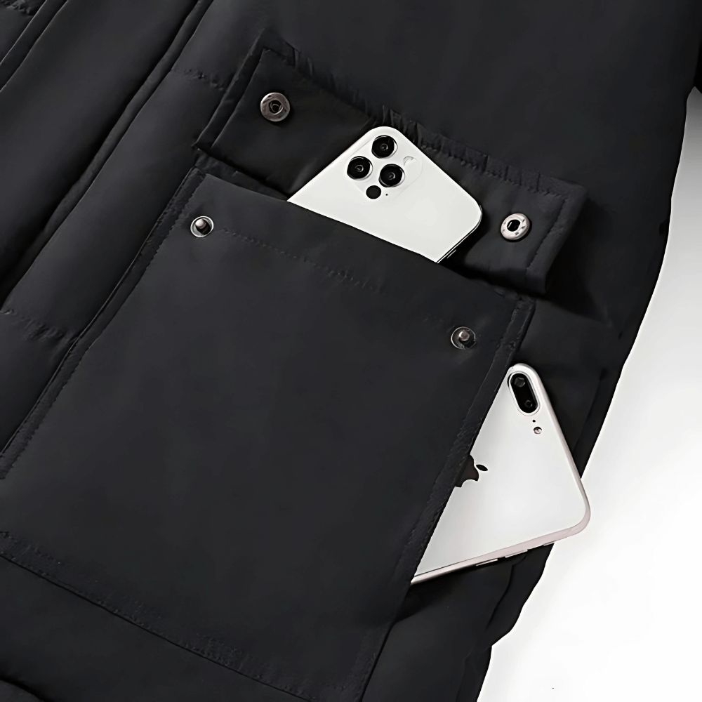 Herren Winterparka mit Kapuze und Innenfutter für Outdoor