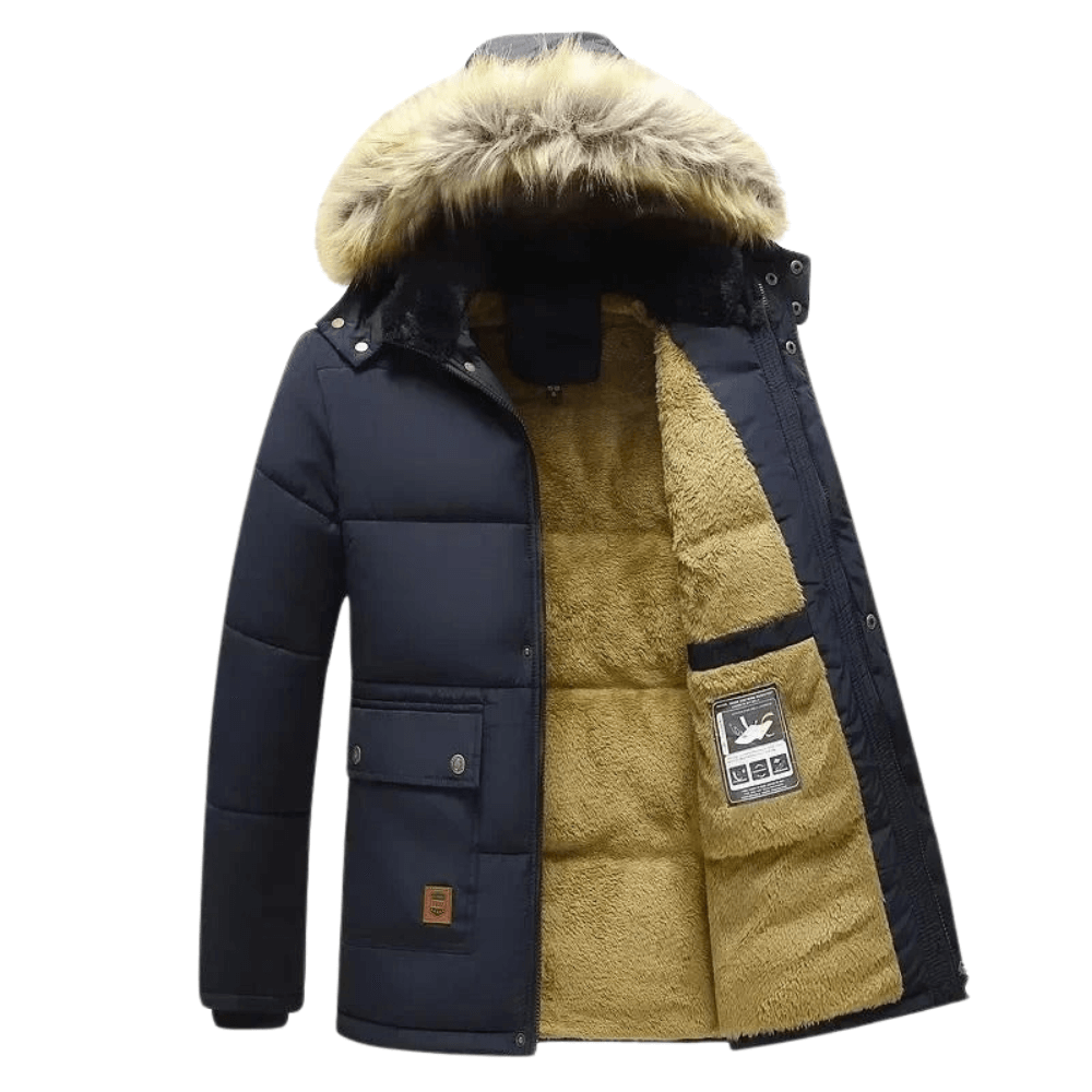 Herren Winterparka mit Kapuze und Innenfutter für Outdoor