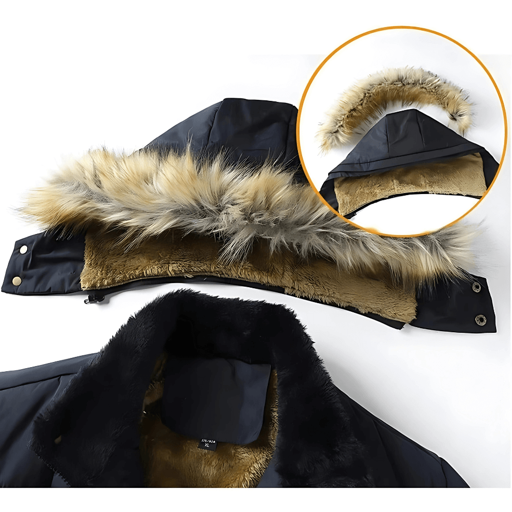 Herren Winterparka mit Kapuze und Innenfutter für Outdoor