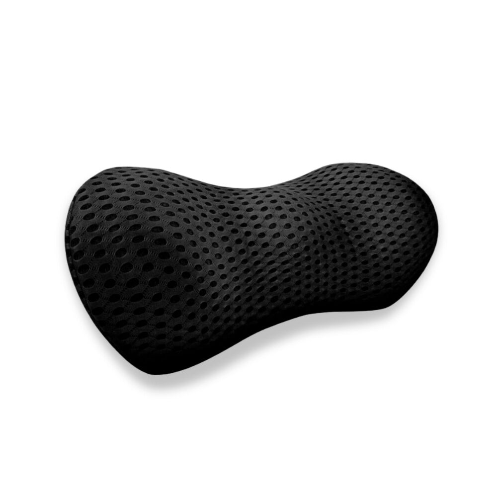 Schwarzes ergonomisches PosturePro-Autositzkissen für bessere Haltung und Rückenunterstützung.