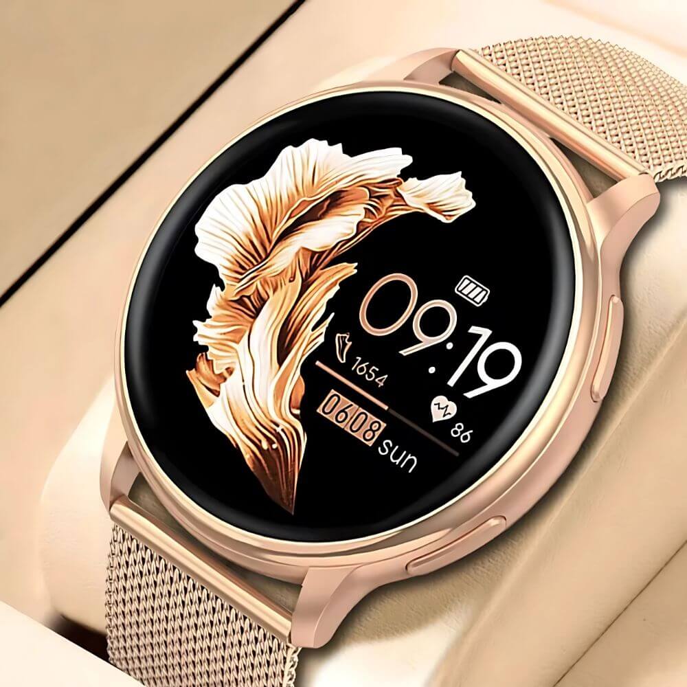 Smartwatch Damen mit Bluetooth-Anruf und Fitness-Tracker-Funktion