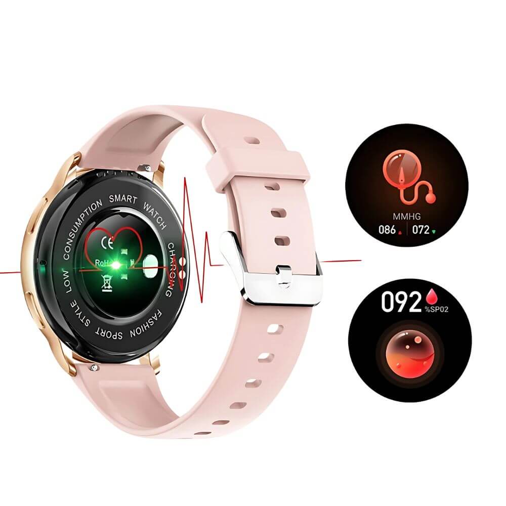 Smartwatch Damen mit Bluetooth-Anruf und Fitness-Tracker-Funktion