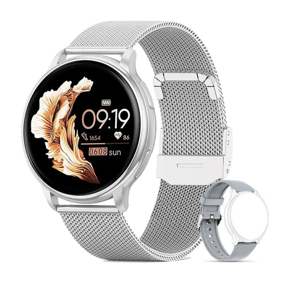 Smartwatch Damen mit Bluetooth-Anruf und Fitness-Tracker-Funktion