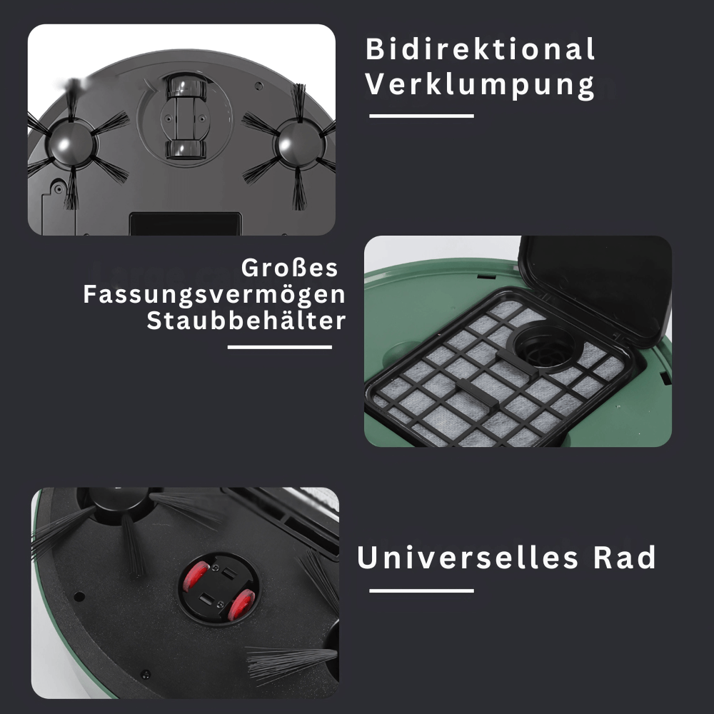 Saugroboter mit Wischfunktion – WLAN-fähig und App-steuerbar