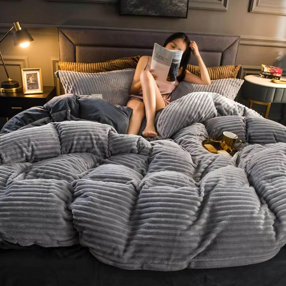 VelvetNest - Luxuriöses Samt-Bettwäsche-Set