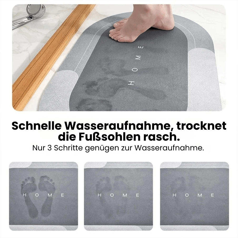 Wasserabsorbierende Badematte – rutschfest und schnell trocknend