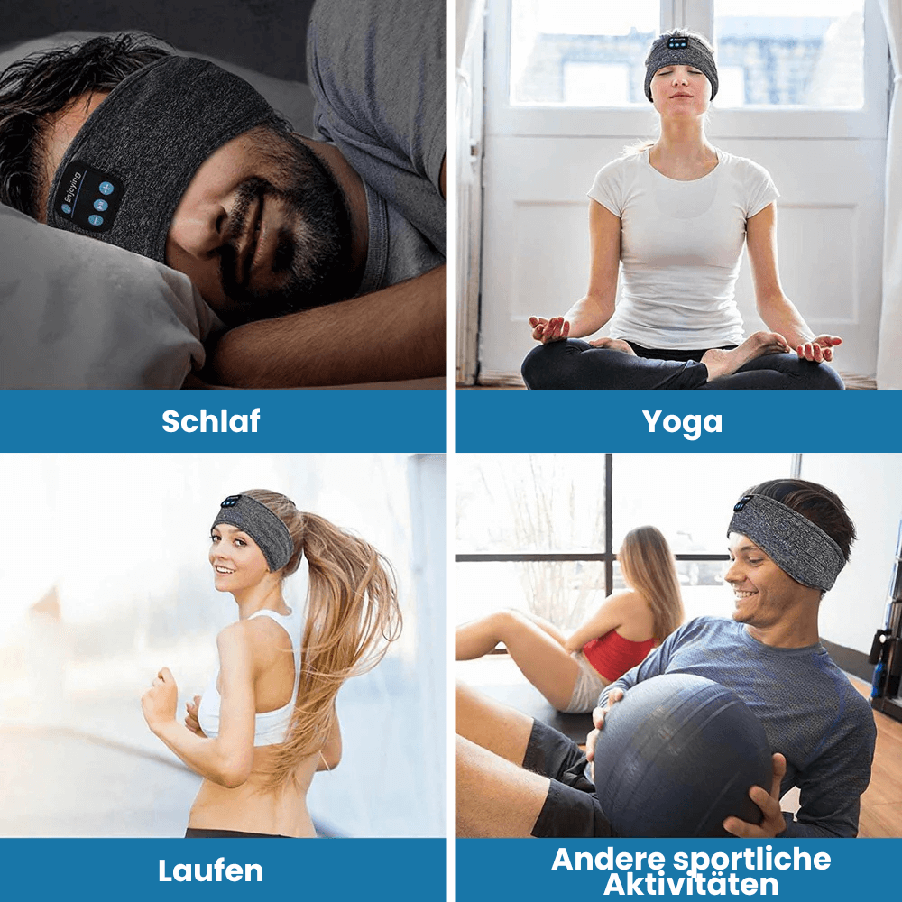 Kabelloses Bluetooth-Stirnband – Kopfhörer für Schlaf, Sport & Reisen