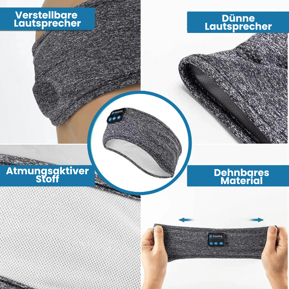 Kabelloses Bluetooth-Stirnband – Kopfhörer für Schlaf, Sport & Reisen