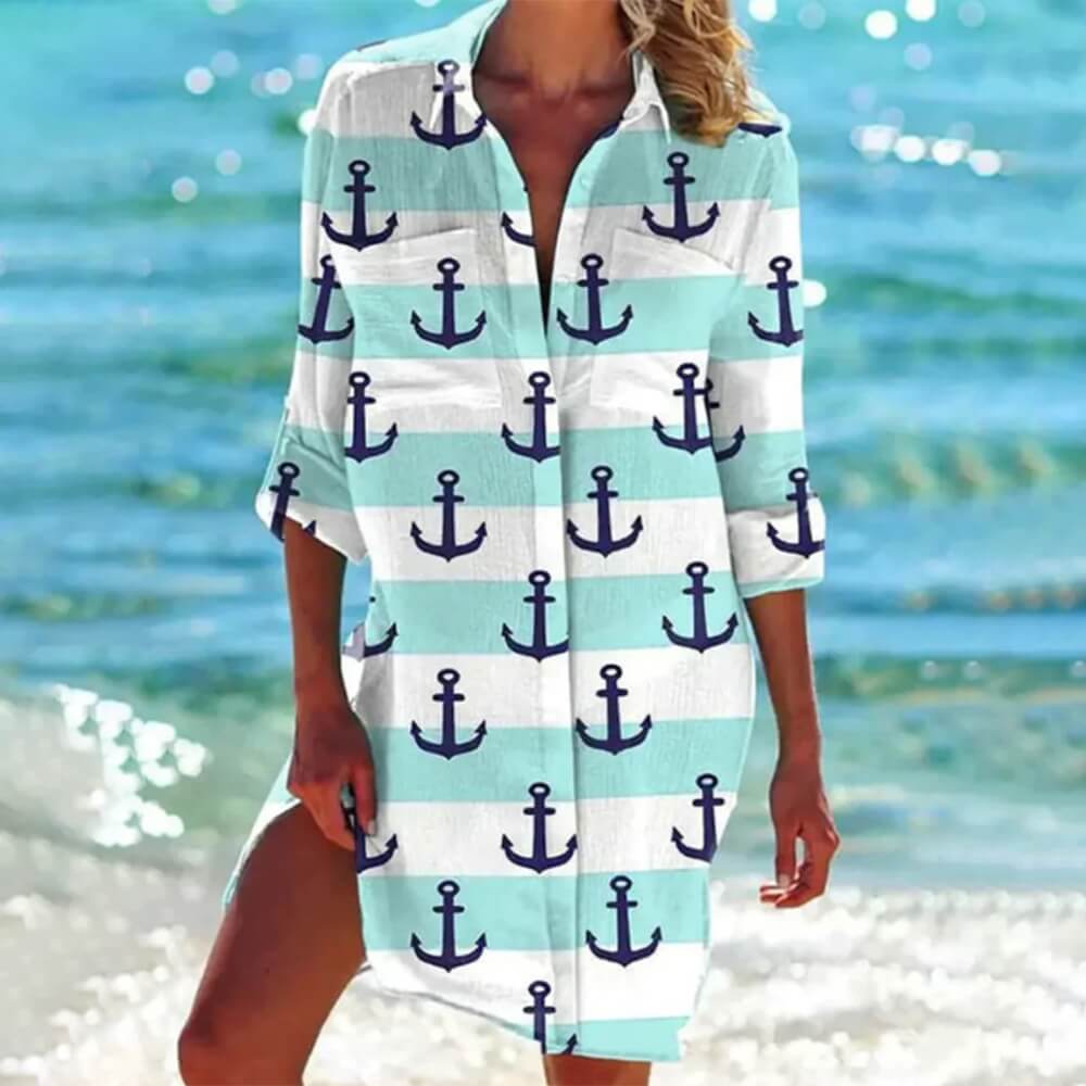 Longbluse Damen Elegant – Lässig, Lang Geschnitten, Ideal für Büro & Freizeit