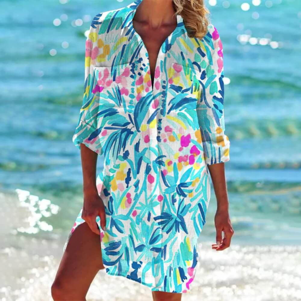 Longbluse Damen Elegant – Lässig, Lang Geschnitten, Ideal für Büro & Freizeit